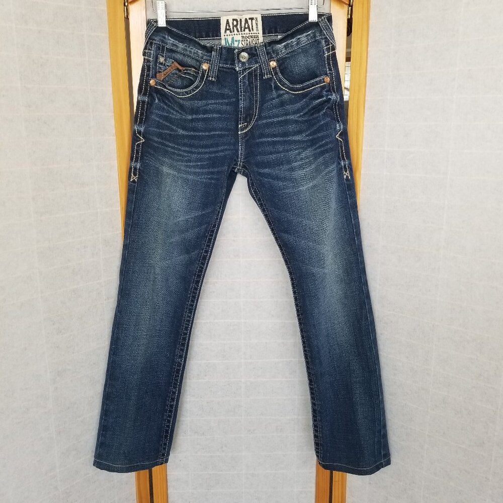 Ariat Men's Straight Jeans in Dark Wash Blue